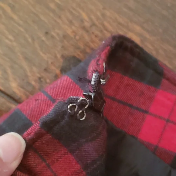 Chou Yatou Red Plaid Skirt With Black Eyelet Trim Size XXL - Picture 10 of 16